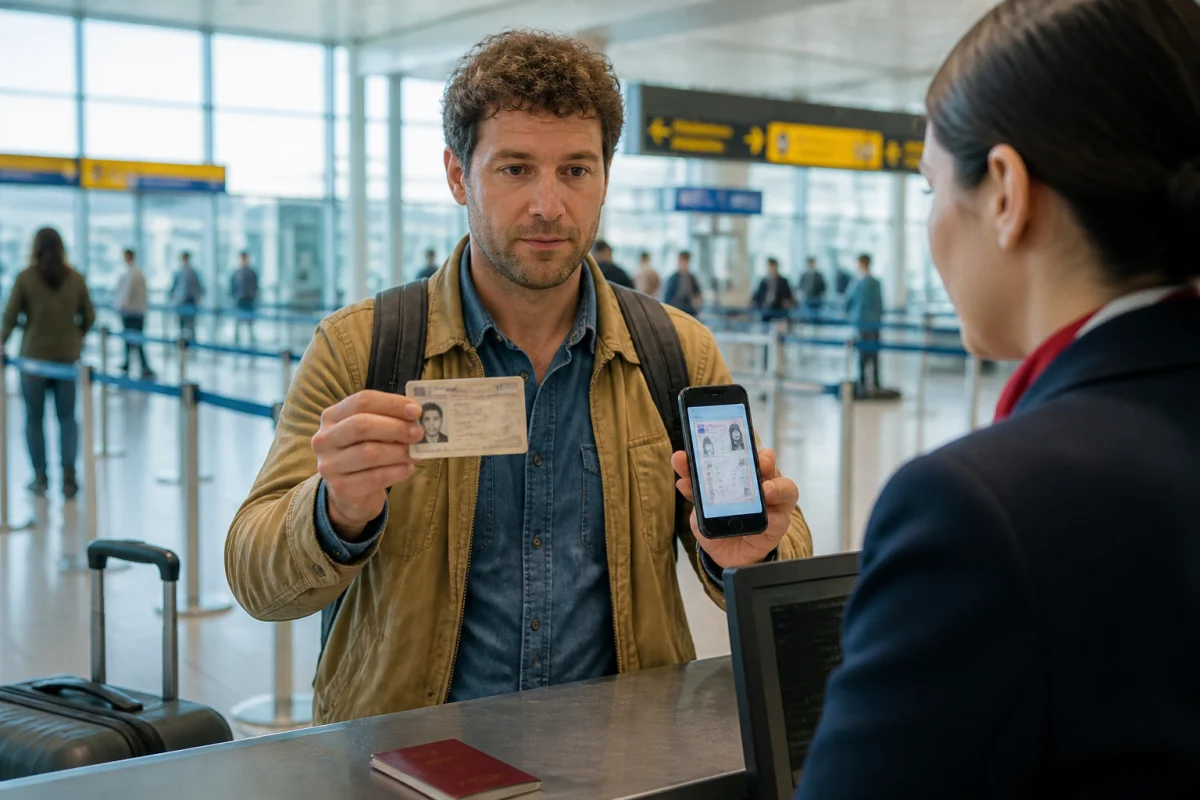 Prendre l'avion avec un permis de conduire